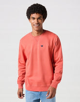 Wrangler Sign Off Crew Męska Bluza Burnt Sienna 112350536